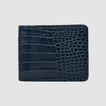Portafoglio mod. "Esemplare" in vera pelle di coccodrillo personalizzabile