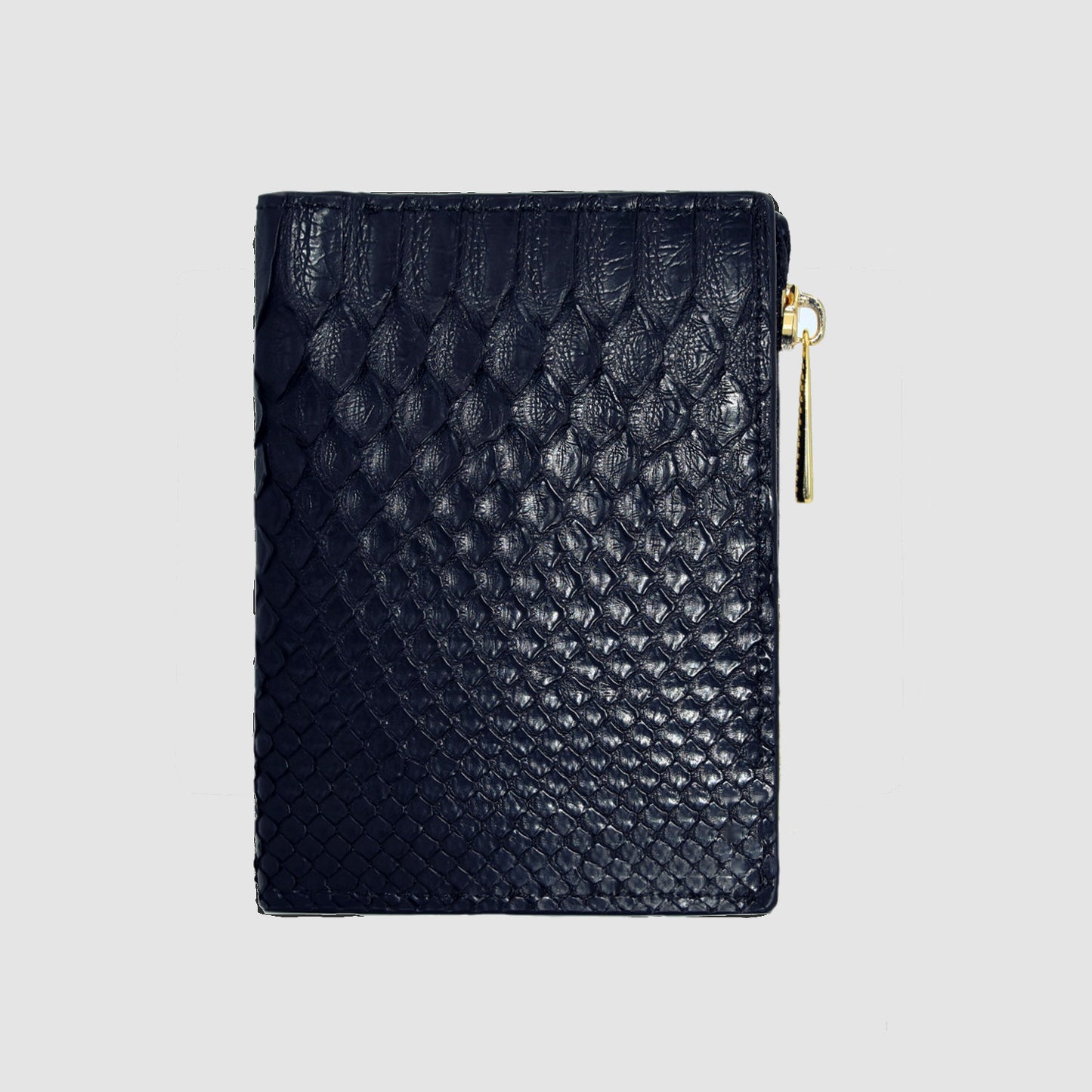  Wallet with Red Python Heart in Black Python skin