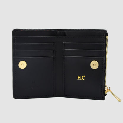  Wallet with Red Python Heart in Black Python skin