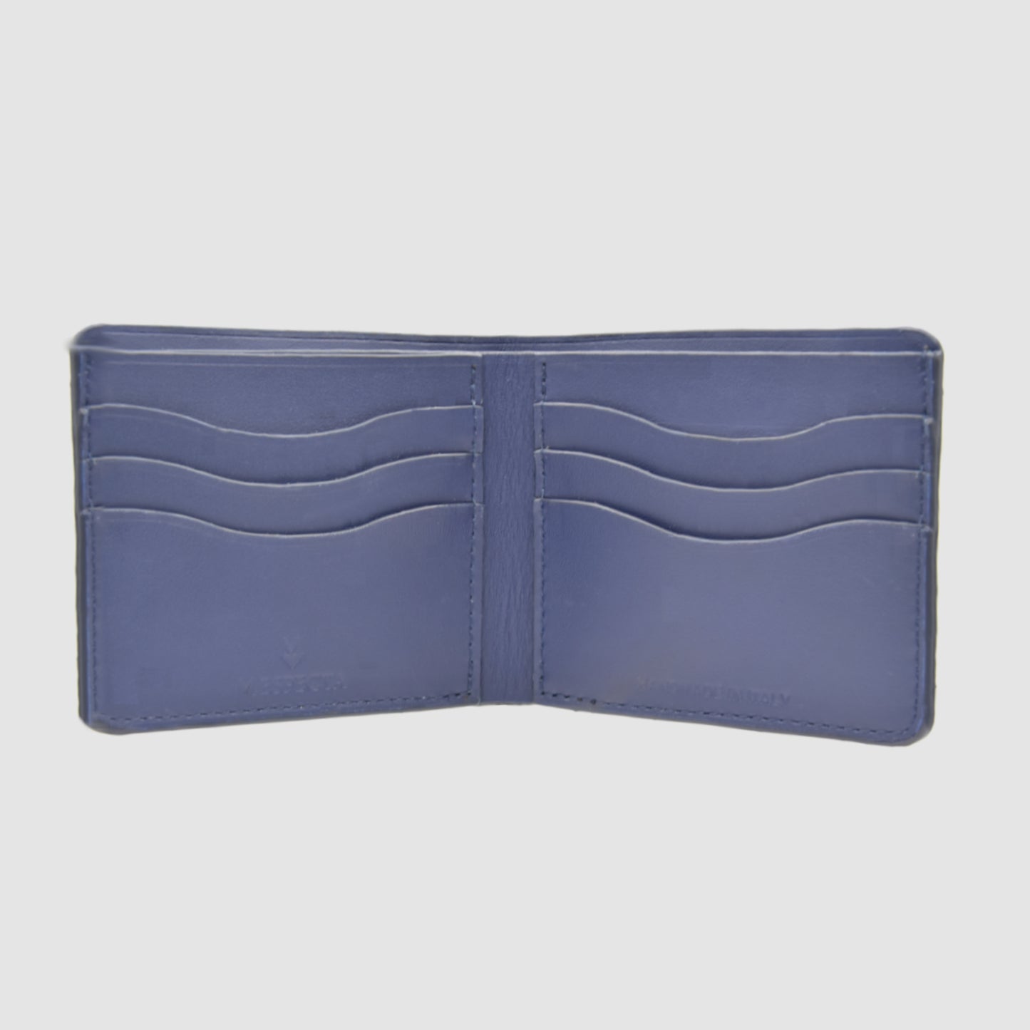 Portafoglio mod. "Esemplare" in vera pelle di Coccodrillo Personalizzabile - Blu scuro