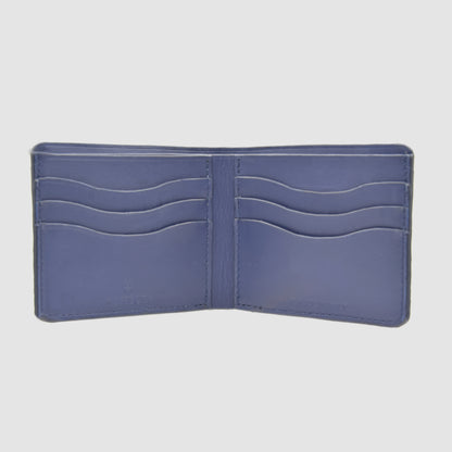 Portafoglio mod. "Esemplare" in vera pelle di Coccodrillo Personalizzabile - Blu scuro