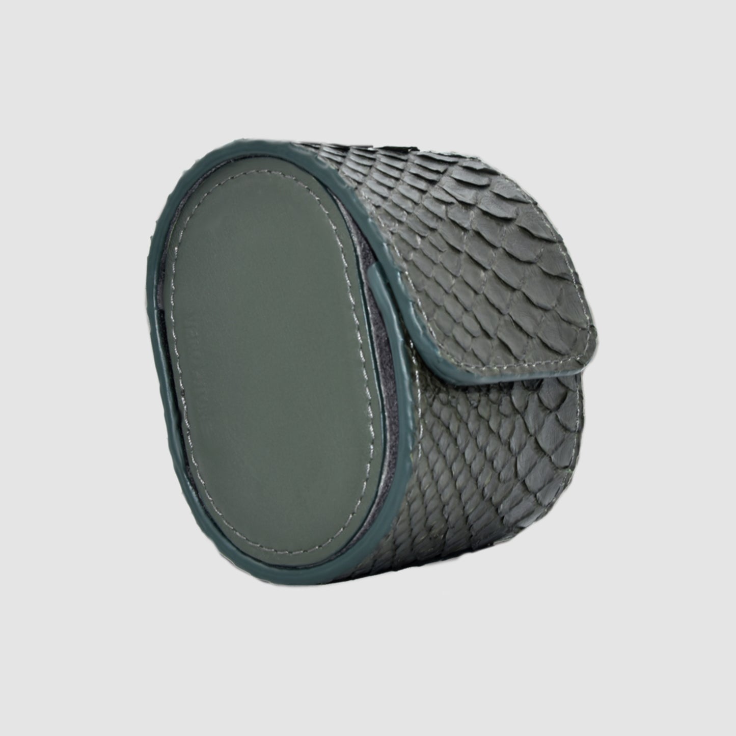 Watch Roll in genuine Python skin personalized - Army Green