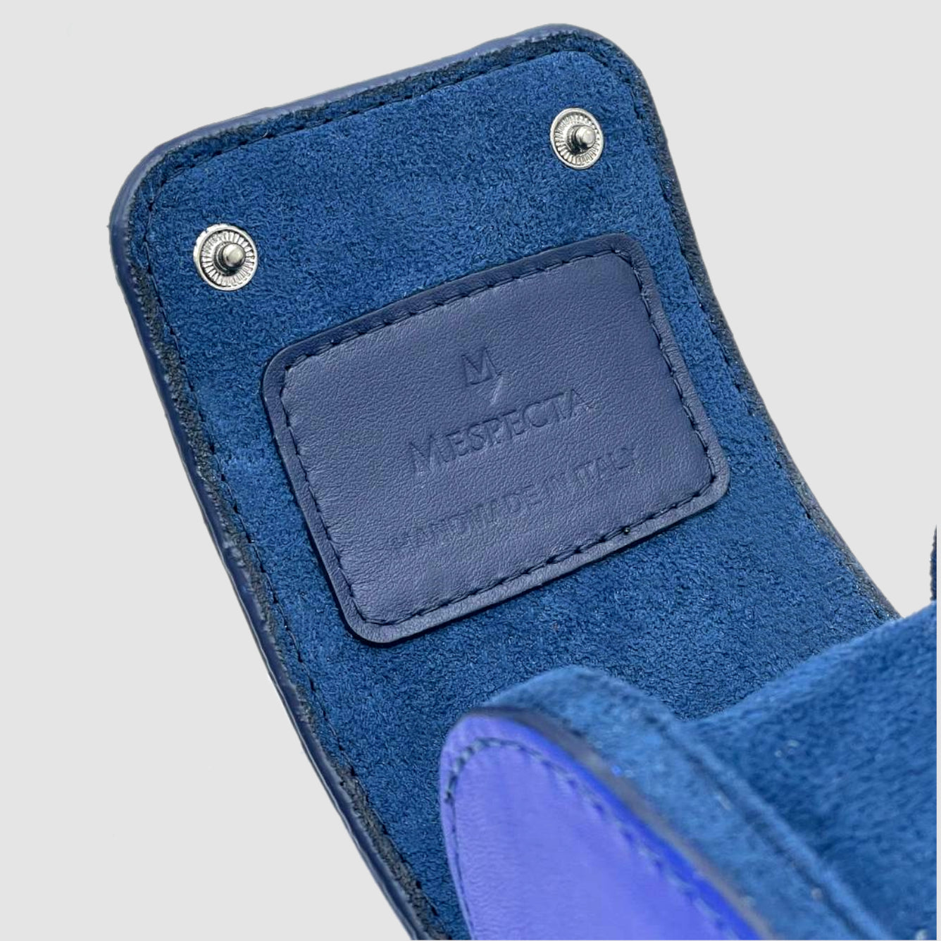 Customizable Genuine Crocodile Leather Watch Roll Watch Case - Sapphire Blue 