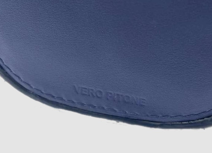 Custodia per Orologio Watch Roll in vera pelle di Pitone personalizzabile per 3 Orologi- Blu Navy