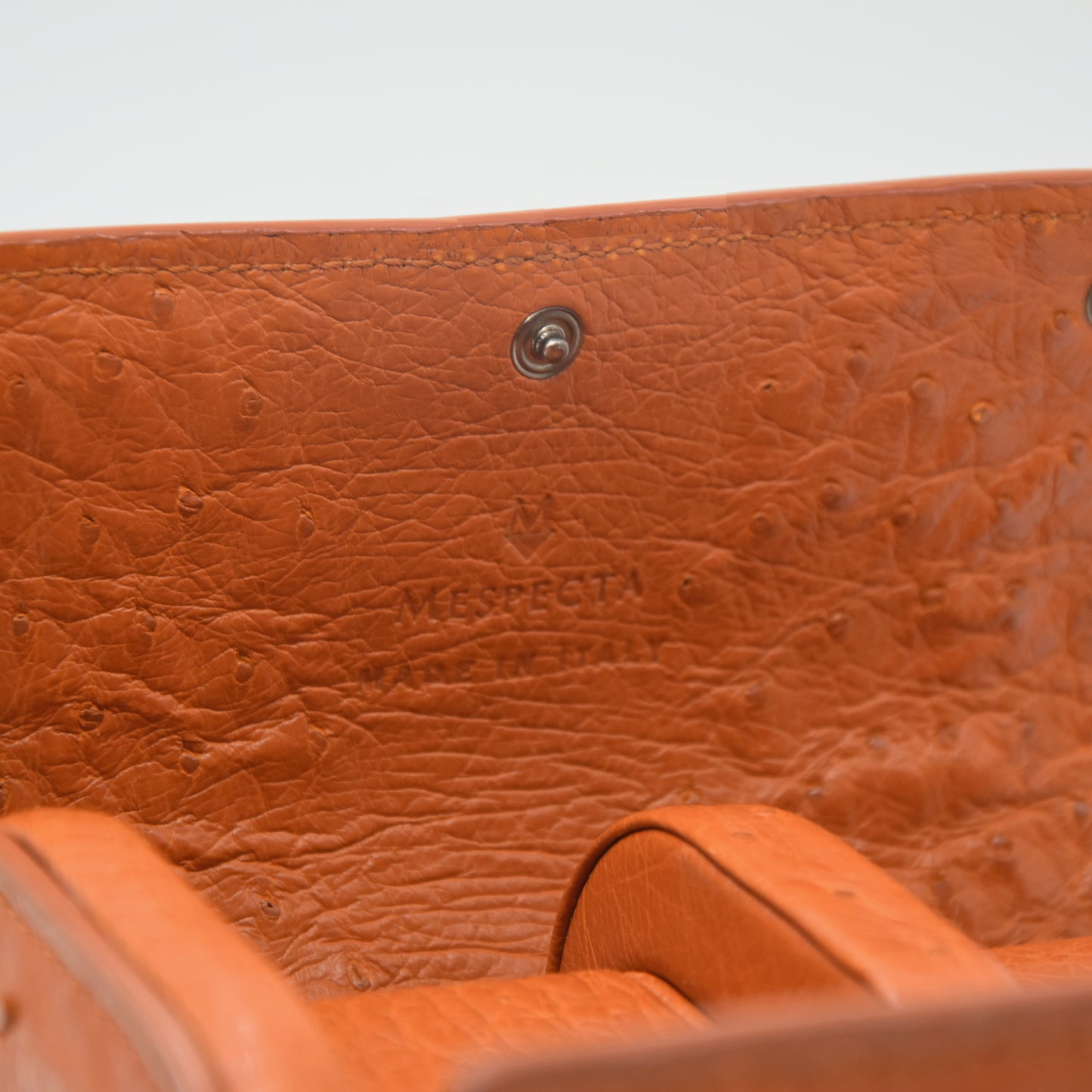 Portaorologio Watch Roll in Pelle di Struzzo Marrone Personalizzato 2 slot