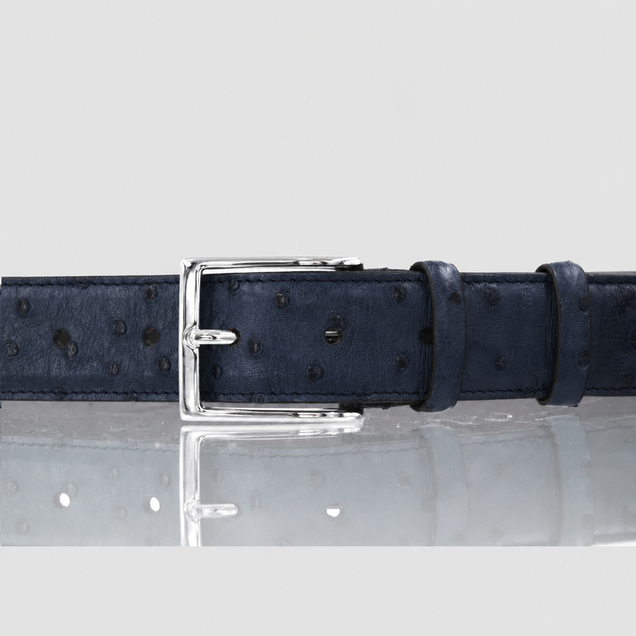 Cintura Uomo in vera pelle di Struzzo Personalizzabile