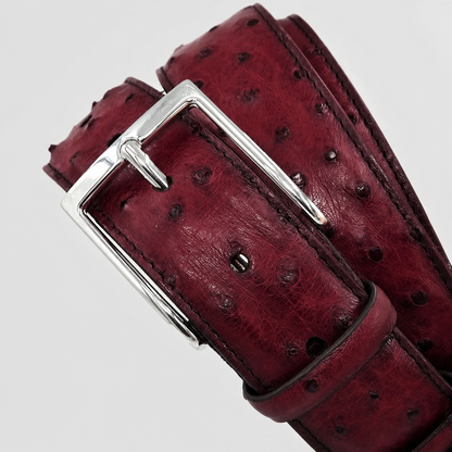 Cintura Uomo in vera pelle di Struzzo Personalizzabile