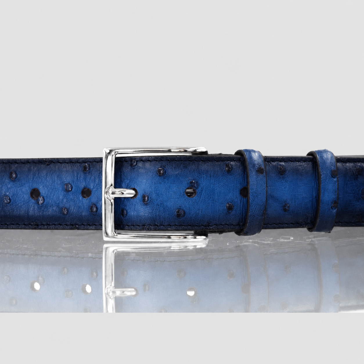 Cintura Uomo in vera pelle di Struzzo Personalizzabile