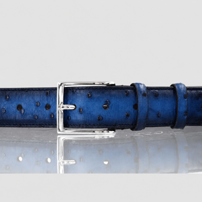 Cintura Uomo in vera pelle di Struzzo Personalizzabile