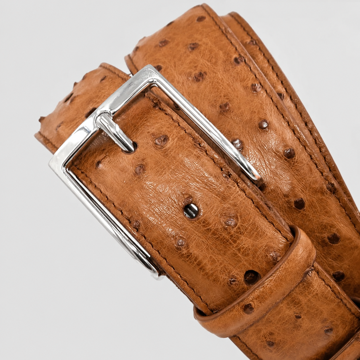 Cintura Uomo in vera pelle di Struzzo Personalizzabile