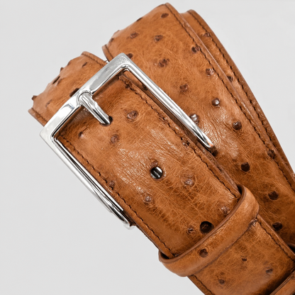 Cintura Uomo in vera pelle di Struzzo Personalizzabile