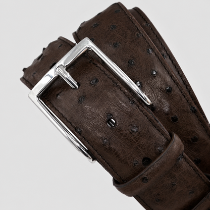 Cintura Uomo in vera pelle di Struzzo Personalizzabile