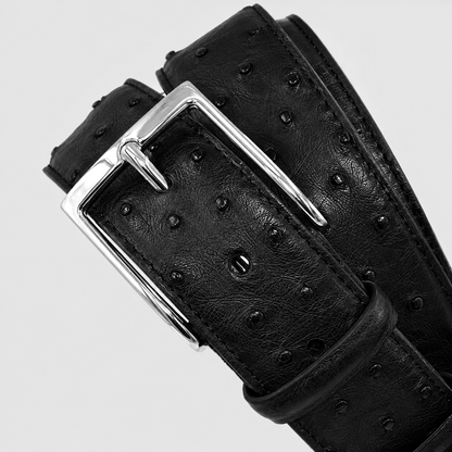 Cintura Uomo in vera pelle di Struzzo Personalizzabile