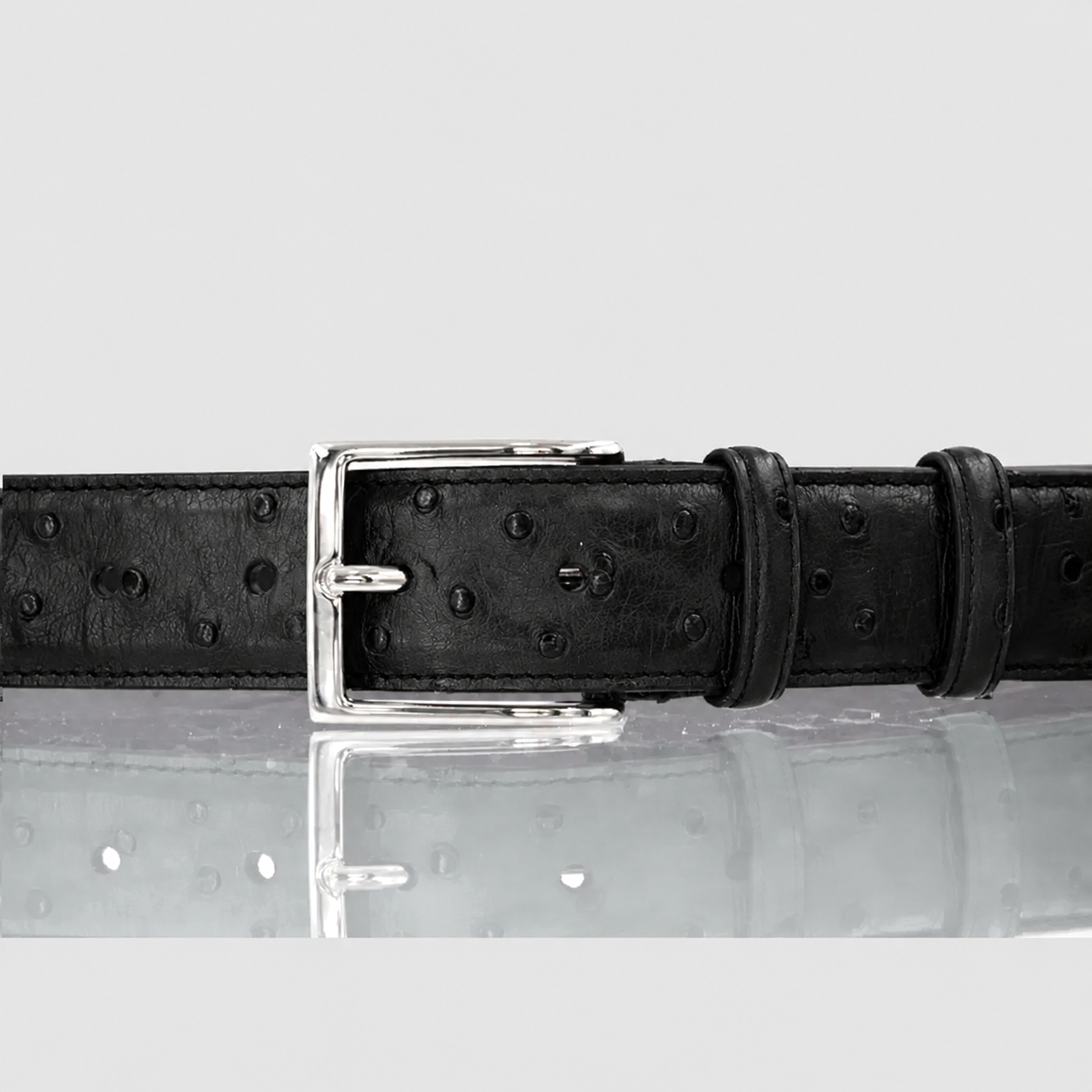 Cintura Uomo in vera pelle di Struzzo Personalizzabile