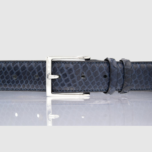 Belt in genuine Blue Python skin