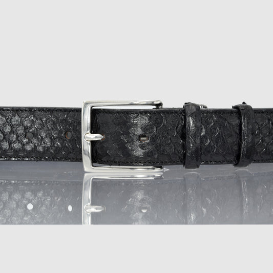 Belt in genuine Black Python skin