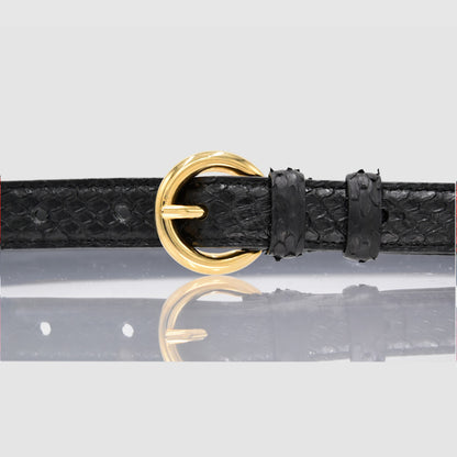 Belt for woman in genuine Black Python skin
