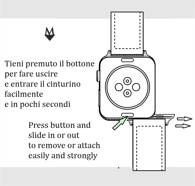 Cinturino in pelle Apple Watch Personalizzabile serie Ultra, 8, 7, 6, 5, 4, SE in vera pelle di Alligatore Verde Bosco