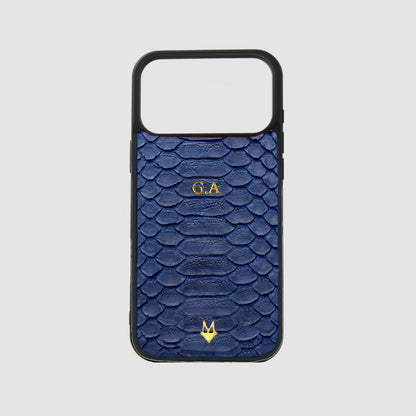 Cover in vera pelle di Pitone Personalizzabile iPhone 17/16/15/14/13/12