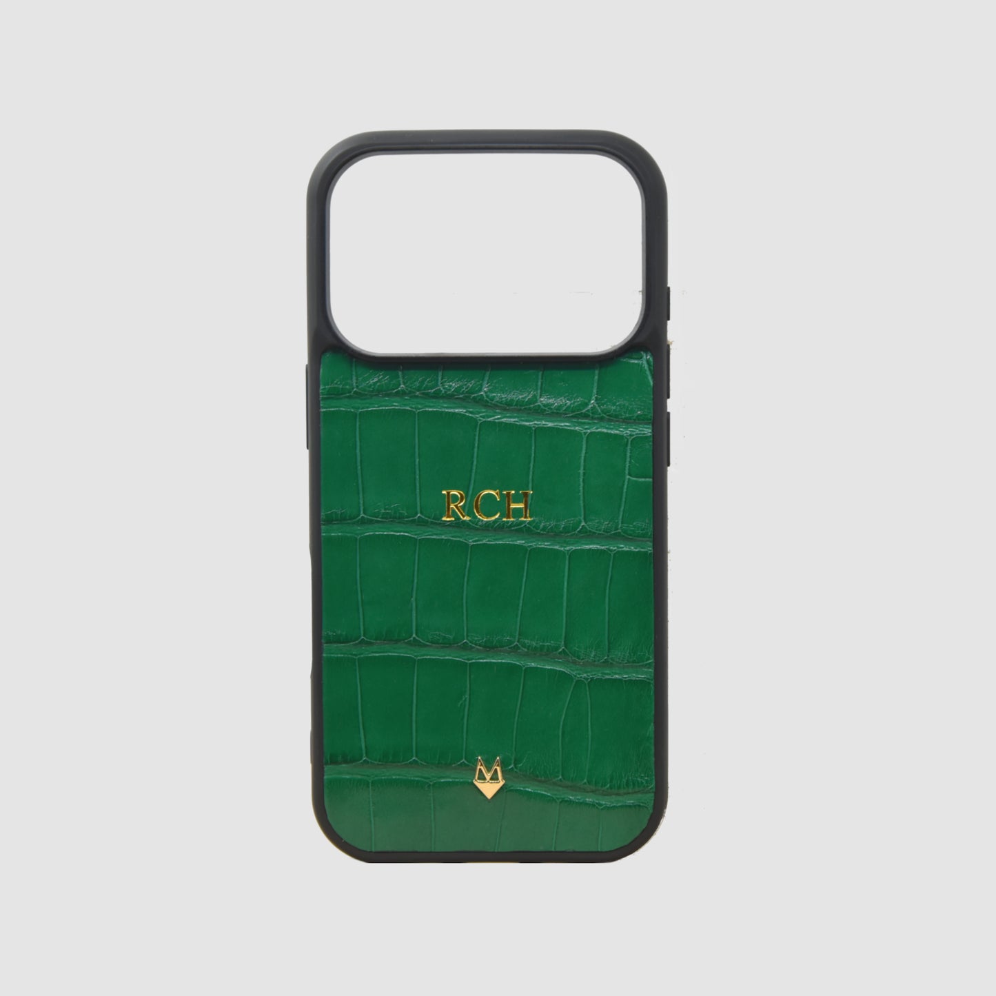 Cover in vera pelle di Coccodrillo iPhone MagSafe 17/16/15/14/13/12 Verde