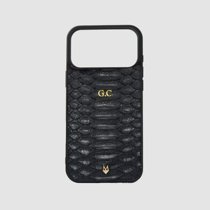 Cover in vera pelle di Pitone Personalizzabile iPhone 17/16/15/14/13/12