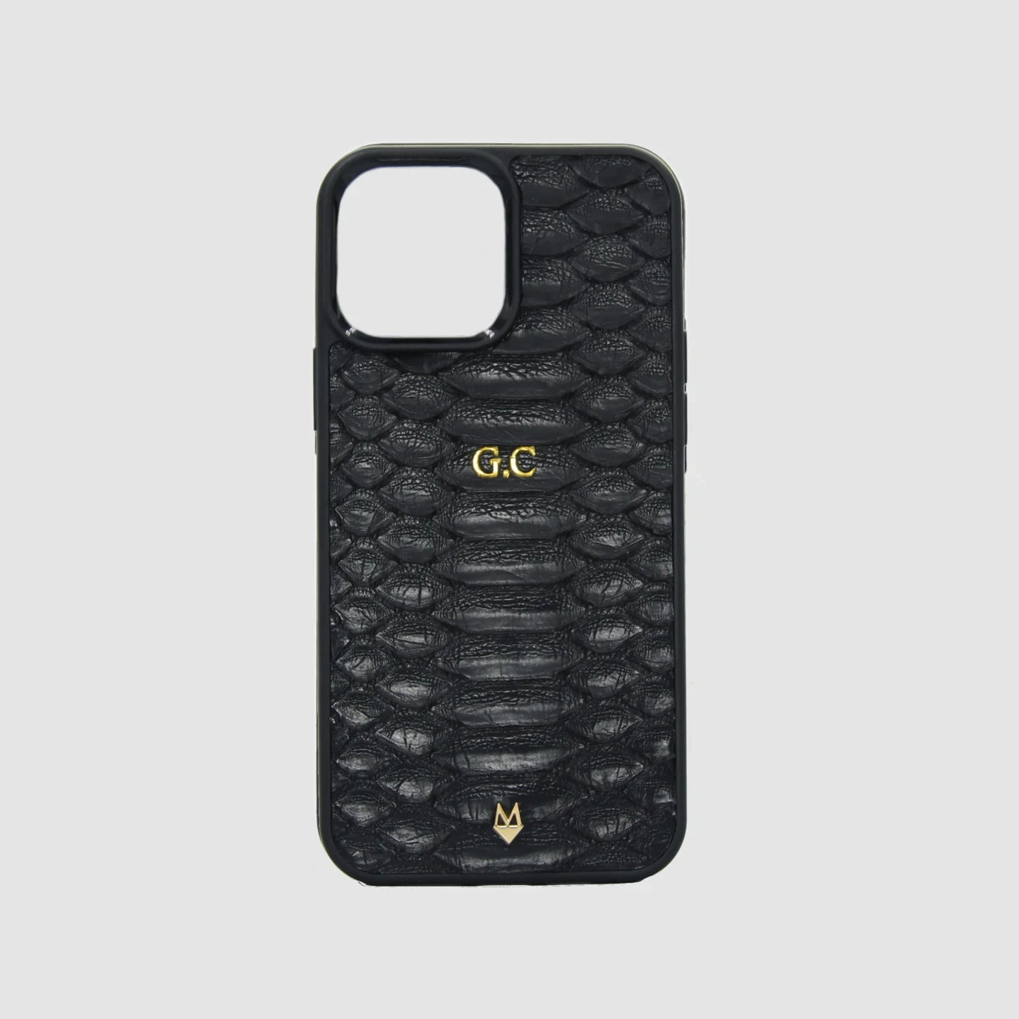 Phone case for iPhone 14/ 13/ 12/11 / XR in Blue genuine Python skin