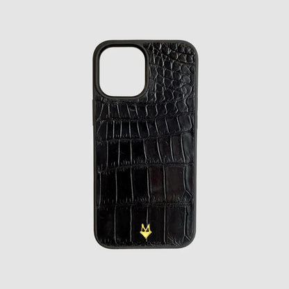 Cover in vera pelle di Coccodrillo iPhone MagSafe - Personalizzabile