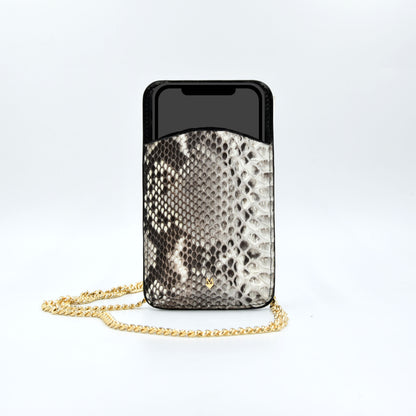 Porta Telefono a tracolla con porta carte - Custodia Smartphone in Pitone