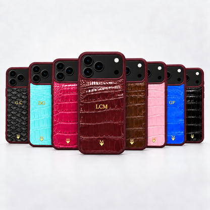 Cover in vera pelle di Alligatore iPhone 18/17 MagSafe Personalizzabile