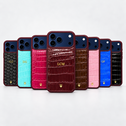 Cover in vera pelle di Alligatore iPhone 18/17 MagSafe Personalizzabile