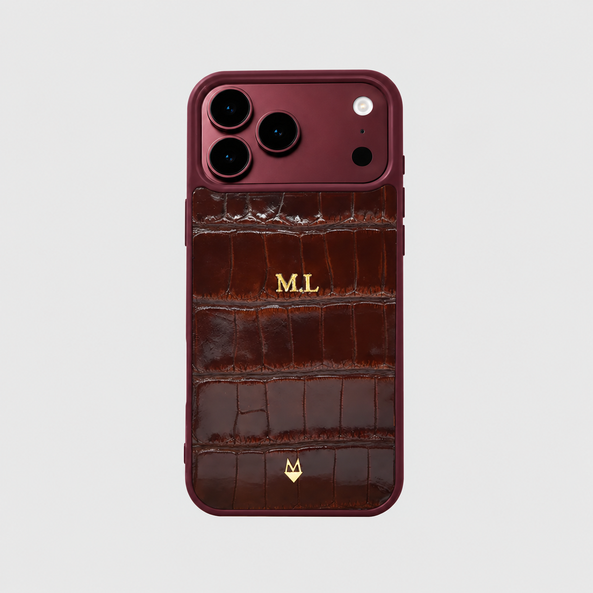 Cover in vera pelle di Alligatore iPhone 18/17 MagSafe Personalizzabile