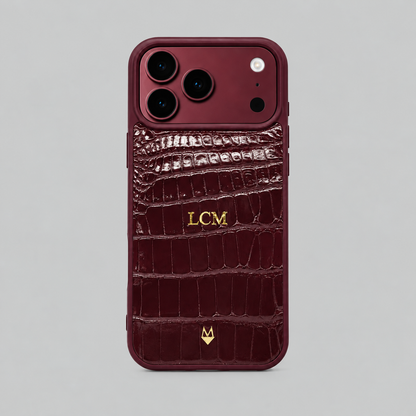 Cover in vera pelle di Alligatore iPhone 18/17 MagSafe Personalizzabile