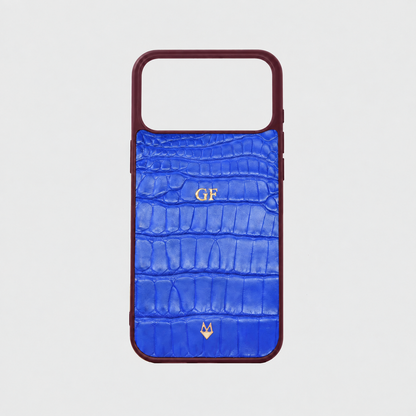 Cover in vera pelle di Alligatore iPhone 18/17 MagSafe Personalizzabile