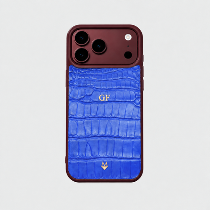 Cover in vera pelle di Alligatore iPhone 18/17 MagSafe Personalizzabile