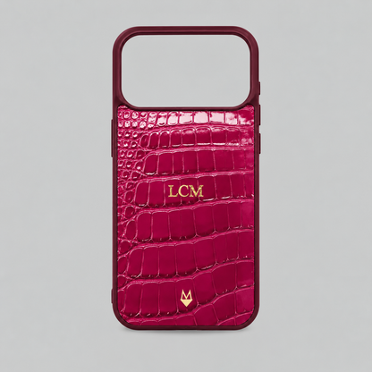 Cover in vera pelle di Alligatore iPhone 18/17 MagSafe Personalizzabile