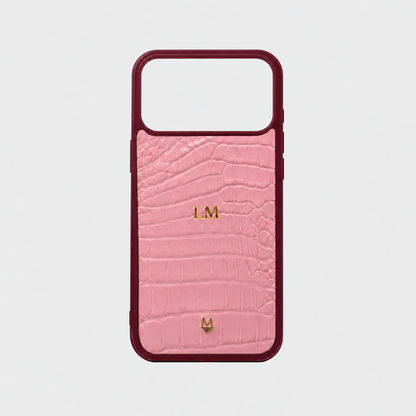 Cover in vera pelle di Alligatore iPhone 18/17 MagSafe Personalizzabile