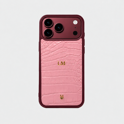 Cover in vera pelle di Alligatore iPhone 18/17 MagSafe Personalizzabile