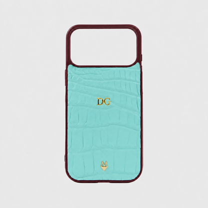 Cover in vera pelle di Alligatore iPhone 18/17 MagSafe Personalizzabile