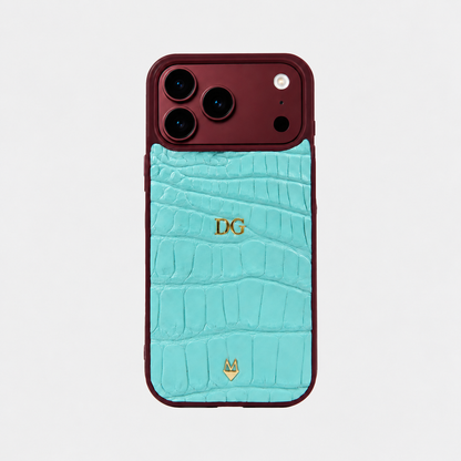 Cover in vera pelle di Alligatore iPhone 18/17 MagSafe Personalizzabile