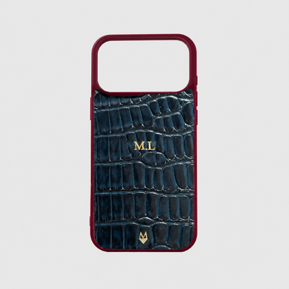 Cover in vera pelle di Alligatore iPhone 18/17 MagSafe Personalizzabile