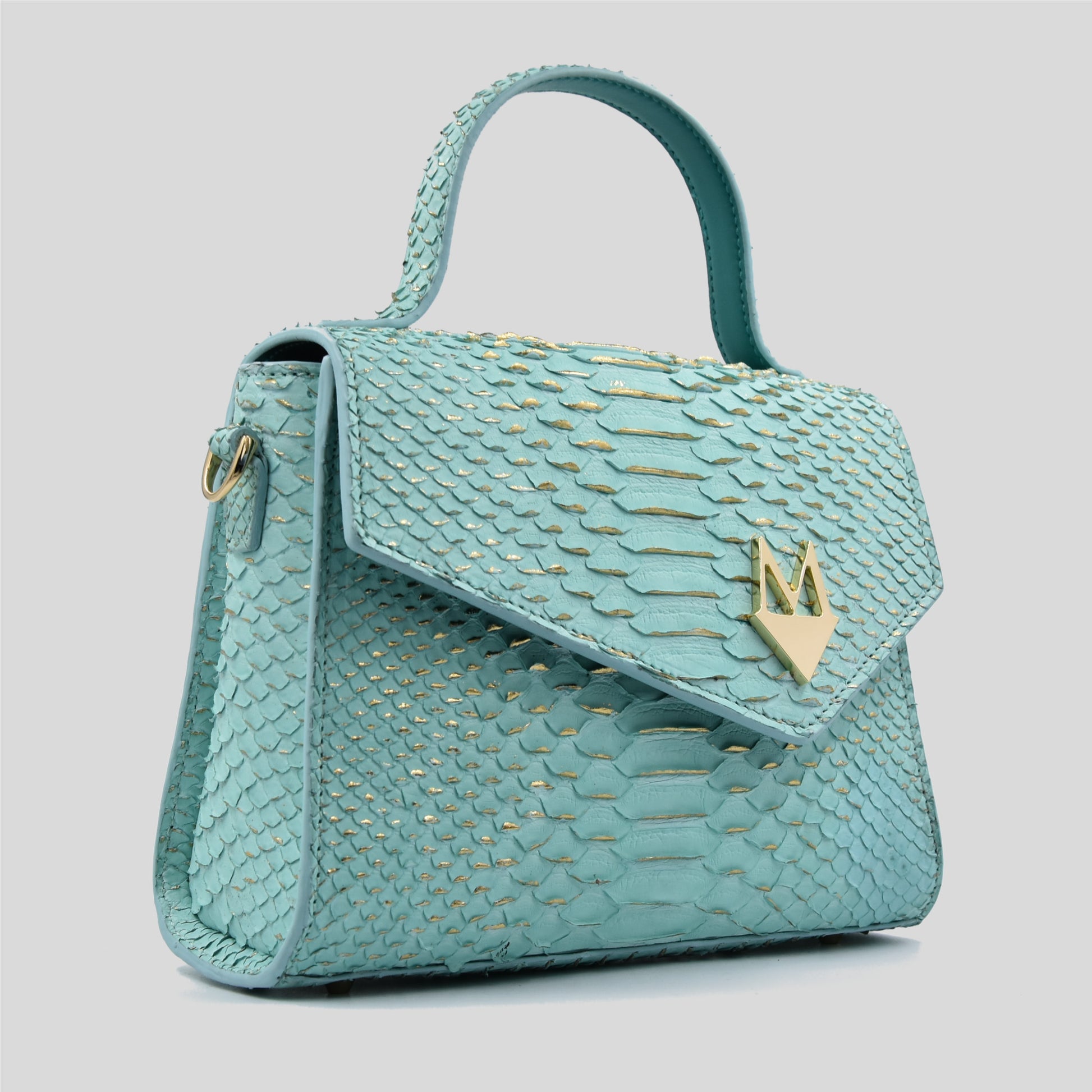 Borsa turchese stile college in feltro - Donna - Borse - di Le Borsa turchese stile college in feltro - Donna - Borse - di Le