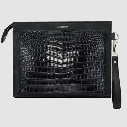 Borsa vera pelle di Coccodrillo "Conquistatore"- Pochette - Personalizzabile