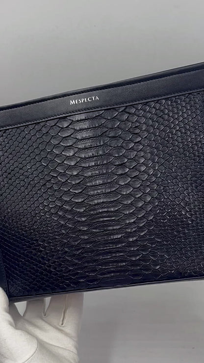 Man Purse Clutch bag in full genuine Black Crocodile skin
