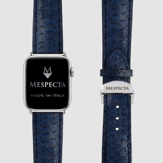 Watch strap for Apple watch series 8/ 7/ 6/ 5/ 4 in Blue Python 