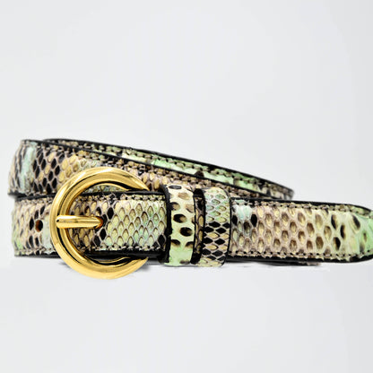 Cintura Donna in vero Pitone Verde Personalizzabile - MESPECTA Italia