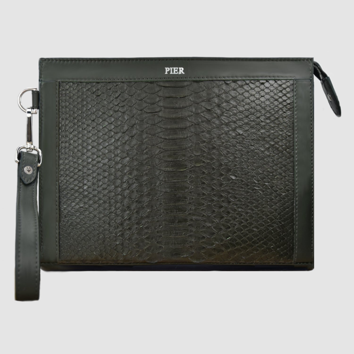 Bag Pochette Verde Militare Man Purse Clutch Bag In Full Genuine