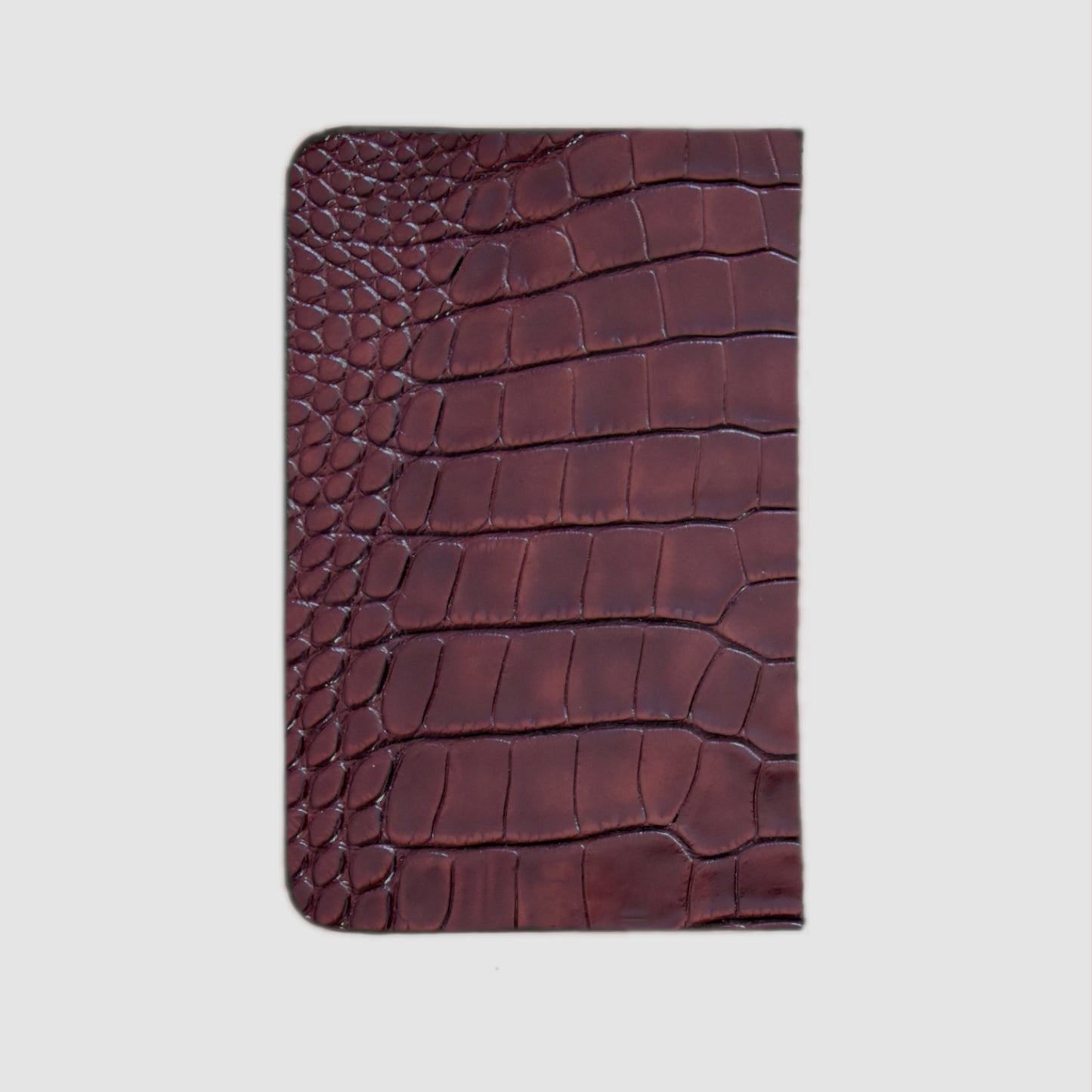 Porta carte Organizer tascabile in vera pelle di Alligatore Personalizzabile - Marrone