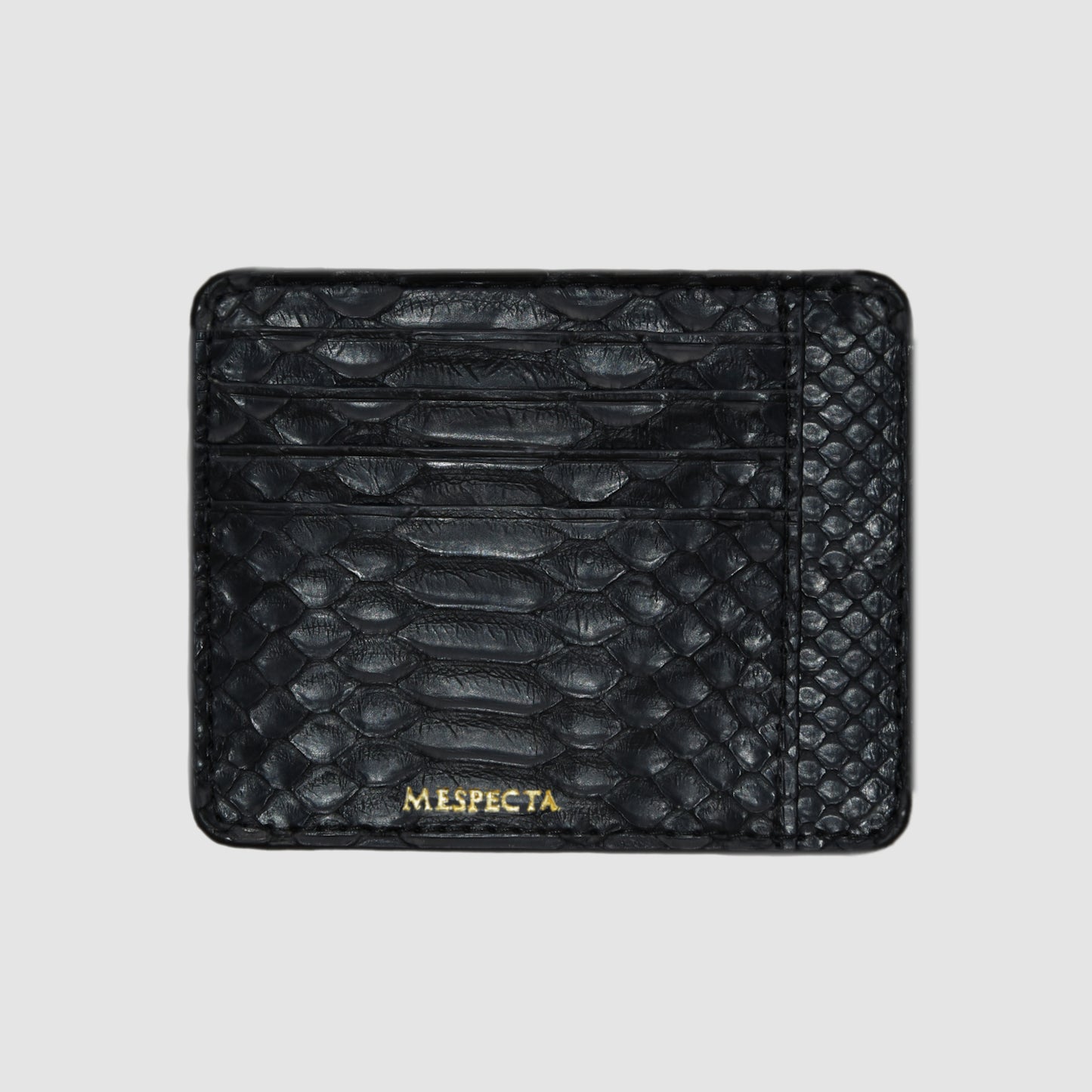 Porta carte in vera pelle di Pitone Personalizzabile - Nero