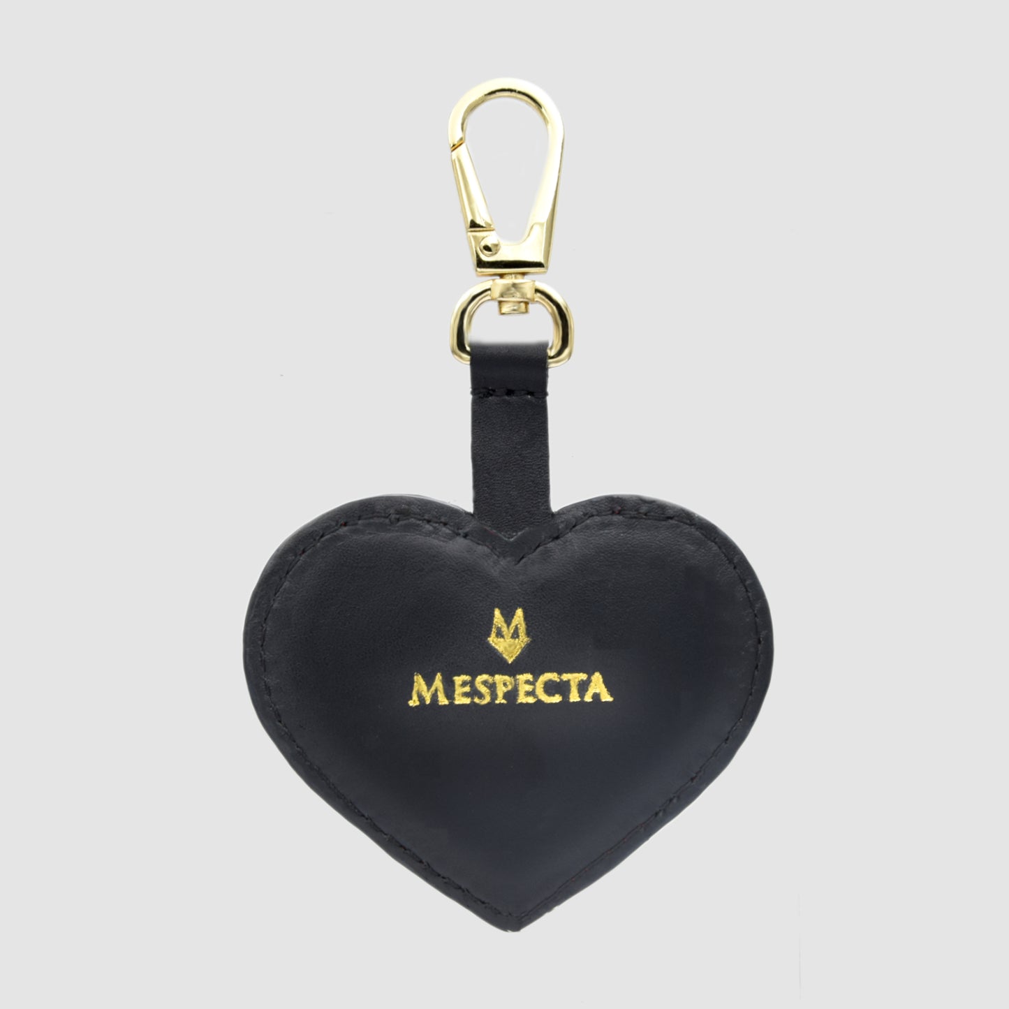 Keychain Red Heart in genuine Python skin personalized with initials