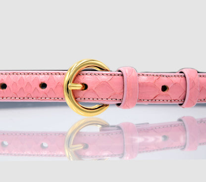 Cintura Donna in vero Pitone Rosa Personalizzabile - MESPECTA Italia